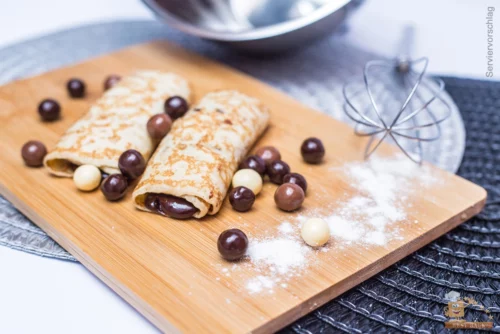 Crêpes mit Schokoperlen